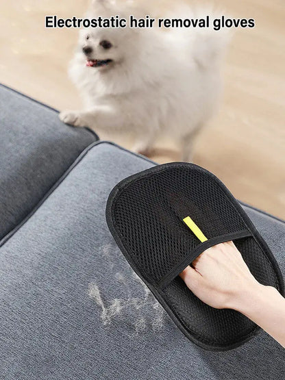 Pet Grooming Gloves Static Dedusting Brush Pet Hair Remover Brush Removing Dog Cat Hair From Sofa Carpet Clothes Tool Supplies NNOS