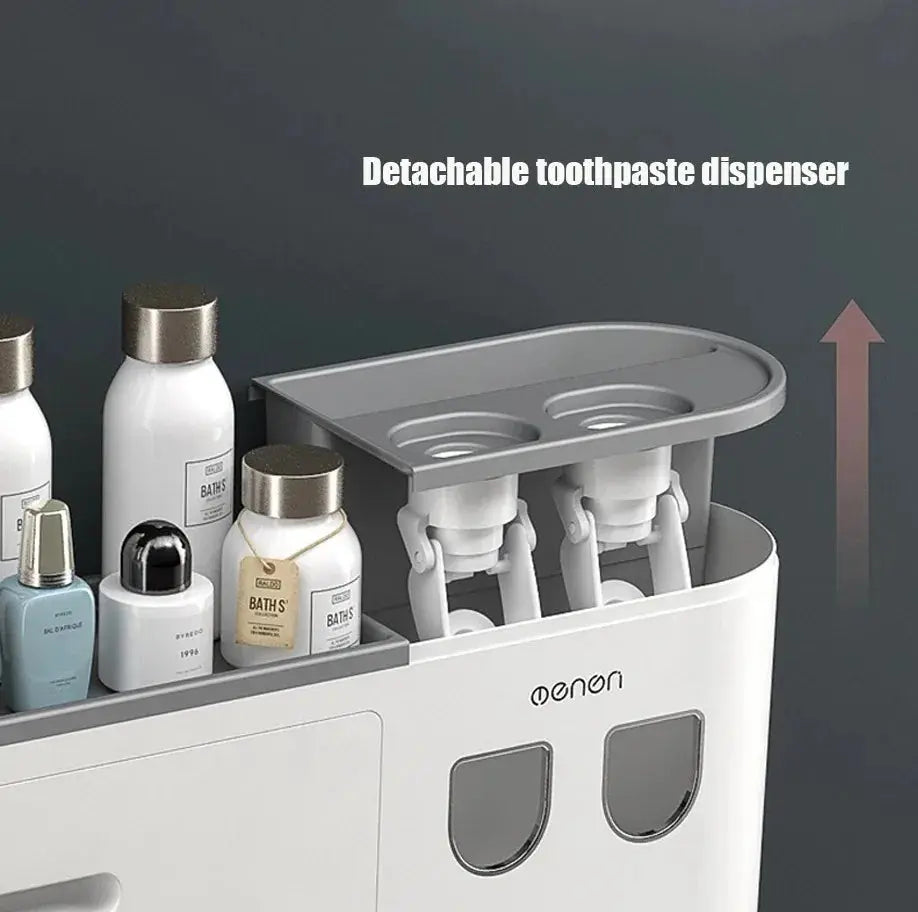 1Pcs Wash Set  Automatic Toothpaste Squeezer Cups Gargle Cup  Punch-free Toothbrush Cup Holder Storage Rack Bathroom Products Ho NNOS