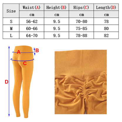 High Waist Seamless Push Up Sport Leggings for Women Stretchy Peach Butt Yoga Pants Tummy Control Gym Workout Fitness Tights