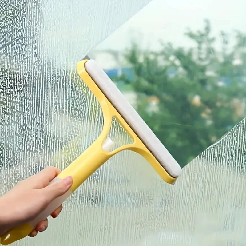 Multi-Functional Glass Cleaning Tool with Integrated Watering Can - 3-in-1 Window Scraper and Glass Scraper