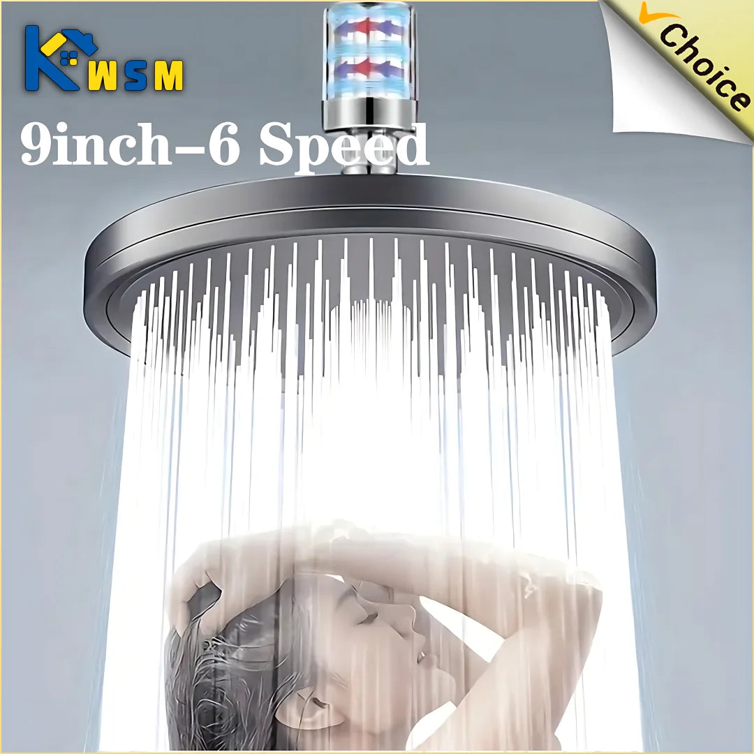 "Six-Mode Shower Head: Because Your Hair Deserves a Power Boost Too!"