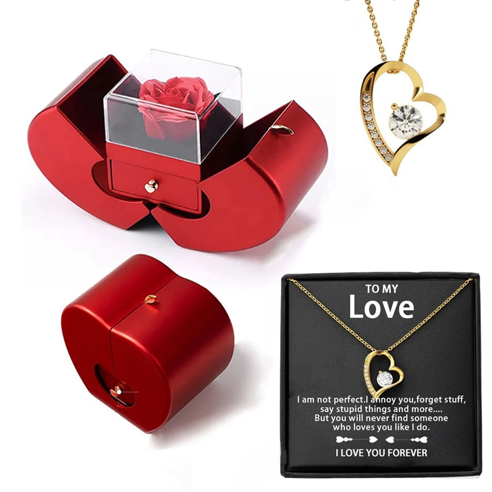 Eternal Rose Jewelry Box with Necklace - The Ultimate Gift for Every Special Occasion