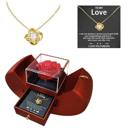 Eternal Rose Jewelry Box with Necklace - The Ultimate Gift for Every Special Occasion