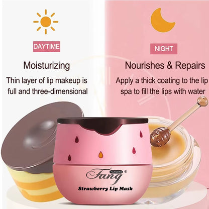 Revitalize Your Lips Overnight with 5.5G Strawberry Honey Nourishing Lip Sleep Mask - Ultimate Moisturizing Care!