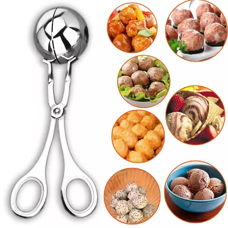 Ultimate Stainless Steel Meatball & Fish Ball Maker - Perfect Kitchen Tool for Delicious Rice Balls