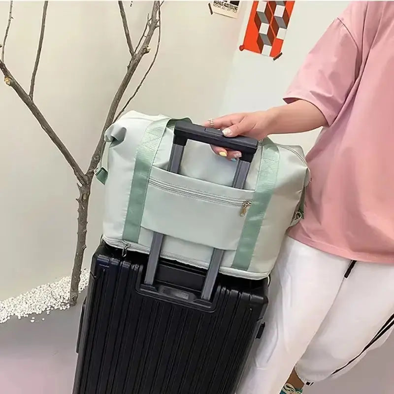 Ultimate Waterproof Gym Bag for Women - Spacious, Foldable Travel Companion with Dry & Wet Separation for Fitness Adventures
