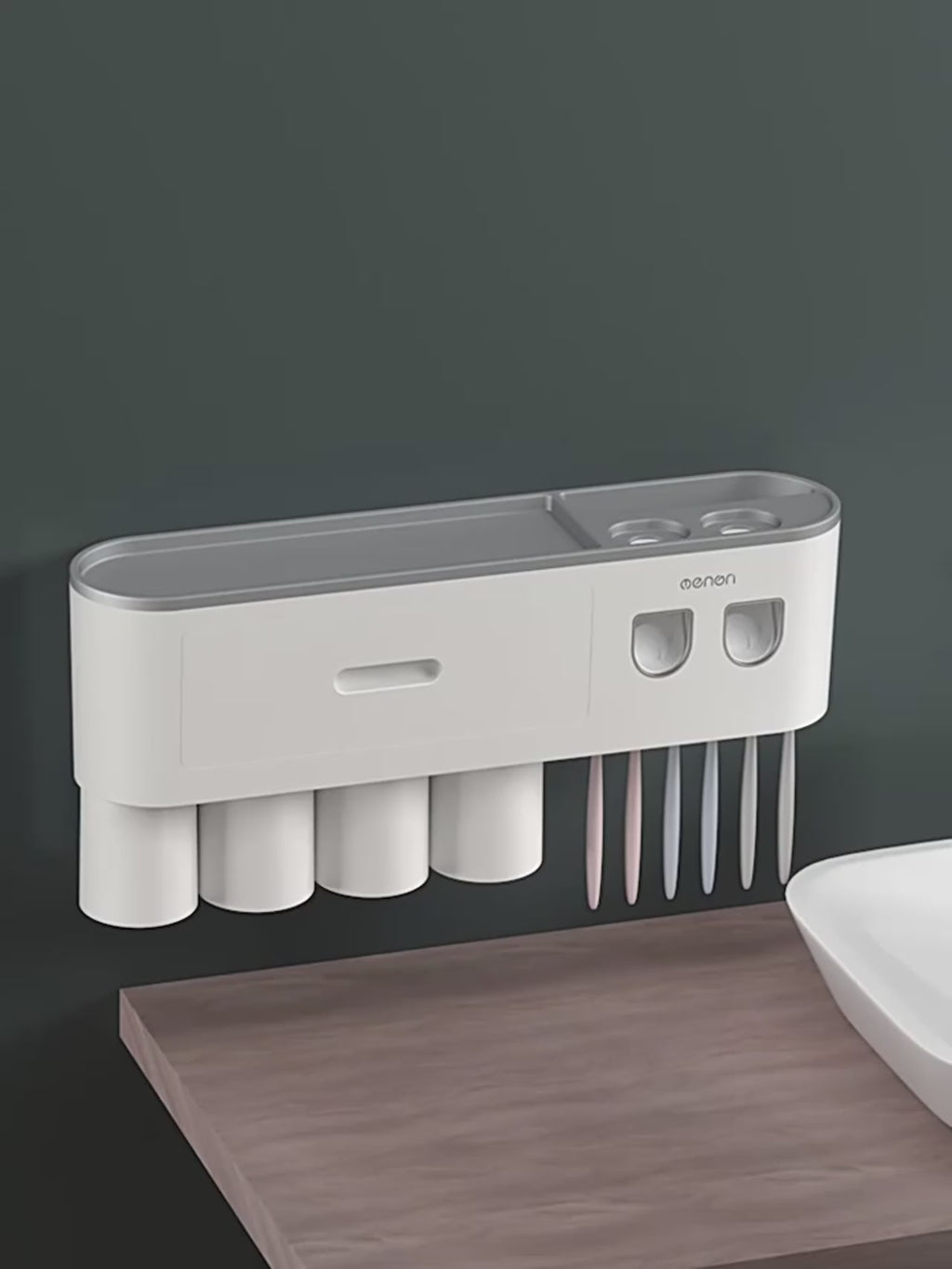 1Pcs Wash Set  Automatic Toothpaste Squeezer Cups Gargle Cup  Punch-free Toothbrush Cup Holder Storage Rack Bathroom Products Ho